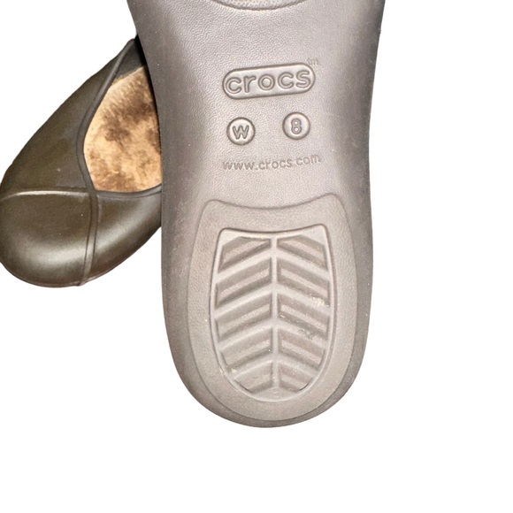 Crocs Olivia II Faux Fur Lined Ballet Dual Comfort Insole 203428  Size 8 - Picture 2 of 2